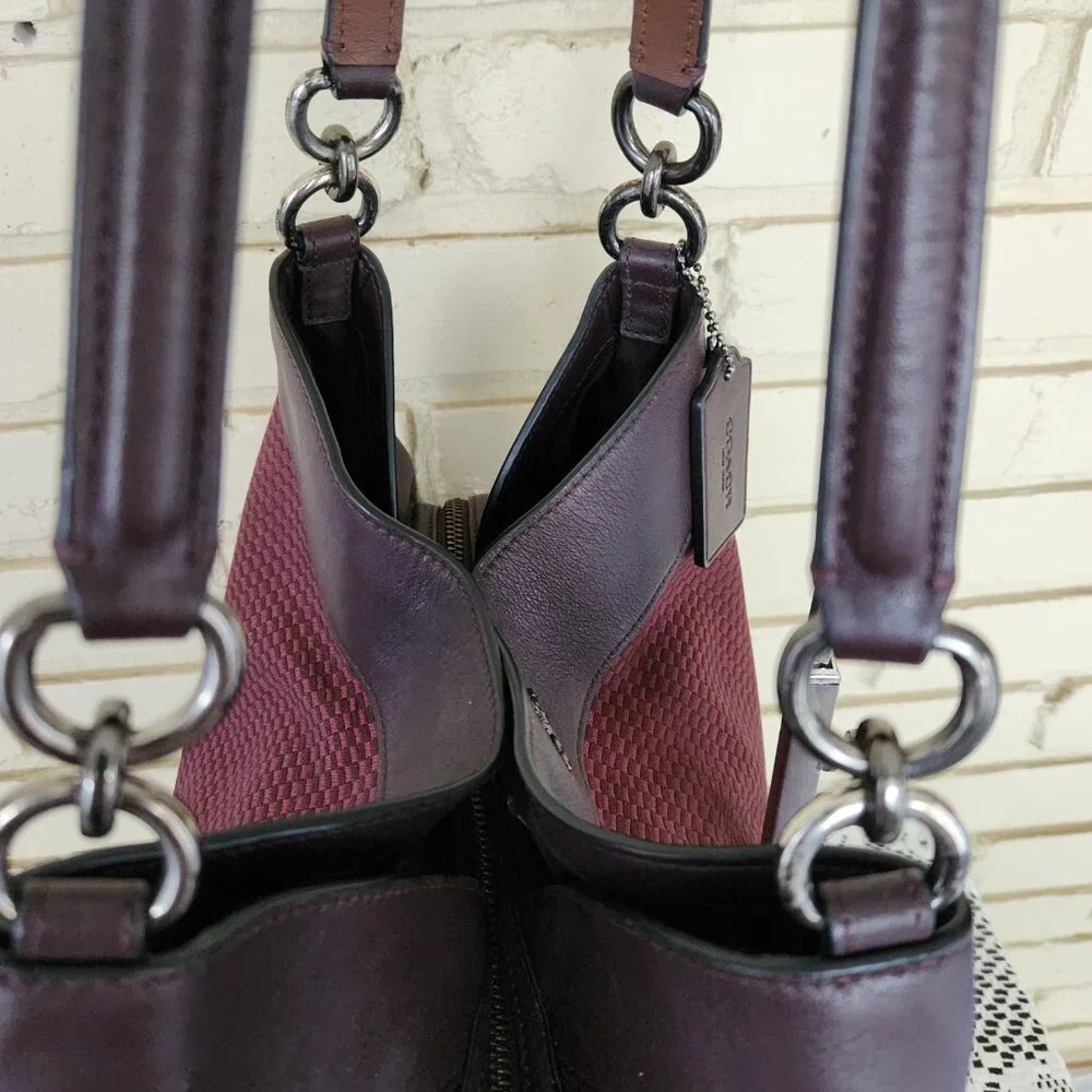 Like New Coach Lexy Oxblood Burgandy Shoulder Bag Large